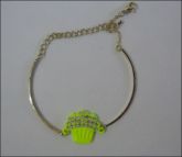 Pulseira Cupcake verde neon