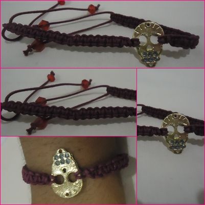 Pulseira caverira _ Macramé